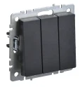 BRITE Выключ. 3-кл. 10А ВС10-3-0-БрЧ черн. IEK BR-V30-0-10-K02