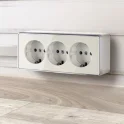 Розетка тройная с заземлением и шторками Gallant (слоновая кость) W5073103 Werkel a051554