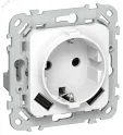 FLITE Розетка 1-местная с заземлением с защитными шторками 16А с USB A+A 3,1А РСЮша11-0-ФлБ белый IE
