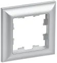 BRITE Рамка 1 пост РУ-1-Бр алюминий/алюминий IEK BR-M12-12-K47