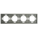 Рамка 4-местная (платиново-серый) soft touch Эмили STEKKER 49965