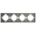 Рамка 4-местная (платиново-серый) soft touch Эмили STEKKER 49965