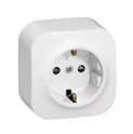 Розетка одинарная Quteo с заземлением белая Legrand 782211