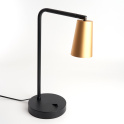 Светильник настольный под лампу GU10, max 35W, 230V , золото и черный, DE185 Feron 48426