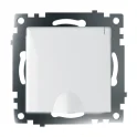 Розетка электрическая 1-местная с/з с крышкой (механизм), серия Катрин, GLS16-7112-01, белый STEKKER