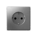 ARTGALLERY РОЗЕТКА с заземлением со шторками, 16А, механизм, СТАЛЬ Systeme Electric GAL000945