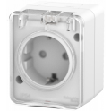 AtlasDesign PROFI IP54 О/У РОЗЕТКА с заземлением со шторками 16А 250В, БЕЛЫЙ ATN540 Systeme Electric