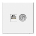 ARTGALLERY РОЗЕТКА двойная ТВ + компьютерная RJ45, кат. 5Е, БЕЛЫЙ Systeme Electric GAL000189