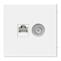 ARTGALLERY РОЗЕТКА двойная ТВ + компьютерная RJ45, кат. 5Е, БЕЛЫЙ Systeme Electric GAL000189