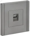 FORTE&PIANO Розетка компьютерная RJ45 кат.5E FP532 сталь IEK FP-K10-1-K46