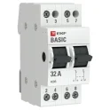 Выключатель-разъединитель трехпозиционный 2P 32А Basic EKF tps-2-32