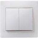 KVARTA Выключ. 2-кл. 10А ВС10-2-0-КБ бел. IEK EVK20-K01-10-DM