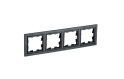BRITE Рамка 4-мест. РУ-4-БрЧ черн. IEK BR-M42-K02