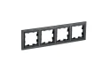 BRITE Рамка 4-мест. РУ-4-БрЧ черн. IEK BR-M42-K02