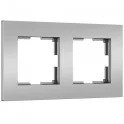 Рамка на 2 поста Slab (серебро матовый) W0022965 Werkel a062813