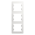 GLOSSA 3-постовая РАМКА, вертикальная, БЕЛЫЙ Systeme Electric GSL000107