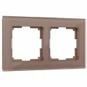 Рамка на 2 поста (латте, стекло) Favorit W0021142 Werkel a058819