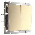 Выключатель двухклавишный (шампань рифленый) W1120010 Werkel a051423