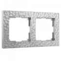 Рамка на 2 поста (серебряный) Hammer W0022406 Werkel a052516