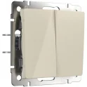 Выключатель двухклавишный проходной (слоновая кость) W1122003 Werkel a051485