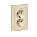 Розетка СП 2-м c з/к в сборе (слон. кость) Valena Legrand 774370