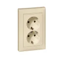 Розетка СП 2-м c з/к в сборе (слон. кость) Valena Legrand 774370