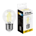 Лампа светодиодная, (15W) 230V E27 2700K прозрачная, LB-515 Feron 38252