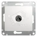 Розетка телевизионная проходная TV 1-м СП Glossa 4дБ механизм бел. SE Systeme Electric GSL000192