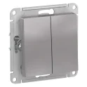 ATLASDESIGN 2-клавишный ВЫКЛЮЧАТЕЛЬ, сх.5, 10АХ, механизм, АЛЮМИНИЙ Systeme Electric ATN000351