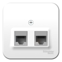 BLANCA О/У РОЗЕТКА двойная компьютерная RJ45, кат.5E, ИЗОЛ.ПЛ.,БЕЛЫЙ Systeme Electric BLNIA045451