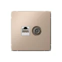 ARTGALLERY РОЗЕТКА двойная ТВ + компьютерная RJ45, кат. 5Е, ПЕСОЧНЫЙ Systeme Electric GAL001289