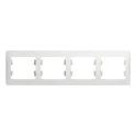 GLOSSA 4-постовая РАМКА, горизонтальная, БЕЛЫЙ Systeme Electric GSL000104