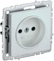 BRITE Розетка 1 пост без заземления с защитными шторками 10А РСш10-2-БрЖ жемчуг IEK BR-R13-10-K36