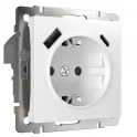 Розетка с заземлением, шторками и USB тип A+C (белый) W1171701 Werkel a056272