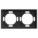 Рамка 2-местная, серия эмили, черный уголь, soft touch STEKKER 49859