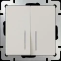Выключатель двухклавишный с подсветкой (слоновая кость) W1120103 Werkel a051471
