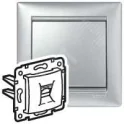 VALENA Розетка компьютерная RJ45 ISDN алюминий Legrand 770141