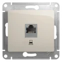 GLOSSA РОЗЕТКА компьютерная RJ45 кат.5Е, механизм, МОЛОЧНЫЙ Systeme Electric GSL000981K