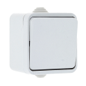 Прага Выключатель 1-клавишный 10А IP44 белый EKF EKV10-021-10-44