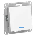 ПЕРЕКЛЮЧАТЕЛЬ 1-кл с подсветкой, сх.6а, 10АХ, механизам, БЕЛЫЙ ATN00016 Systeme Electric ATN000163