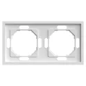 Рамка 2-местная (белый фарфор) soft touch Эмили STEKKER 49885