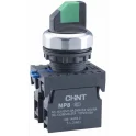 Переключатель без подсветки NP8-11X/212, 2 положения фиксацией, черный, 1НО+1НЗ, IP65 (R) 5781 CHINT