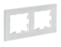 BRITE Рамка 2-мест. РУ-2-2-Бр стекло бел. матовый IEK BR-M22-G-31-K01