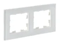 BRITE Рамка 2-мест. РУ-2-2-Бр стекло бел. матовый IEK BR-M22-G-31-K01