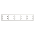 GLOSSA 5-постовая РАМКА, горизонтальная, БЕЛЫЙ Systeme Electric GSL000105