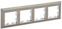 BRITE Рамка 4 поста РУ-4-Бр хром/никель IEK BR-M42-12-4-K23