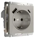 Розетка с заземлением, шторками и USB тип A+C (дымчатый) W1271704 Werkel a069465