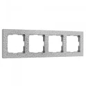Рамка на 4 поста (серебряный) Hammer W0042406 Werkel a052524