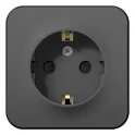 BLANCA розетка наружная с заземлением со шторками, 16А, 250В, антрацит Systeme Electric BLNRA011106