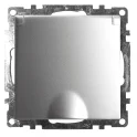 Розетка электрическая 1-местная с/з с крышкой (механизм), серия Катрин, GLS16-7112-03, серебро STEKK